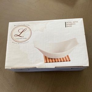 Lorren Home Trends Bowl With Bamboo Base